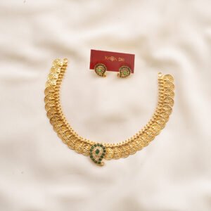 emerald coin heritage necklace set