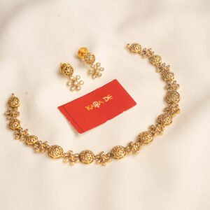 golden petal antique neckpiece set
