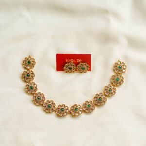 classic emerald floral necklace set | antique floral jewelry karra de