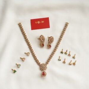 floral diamond changeable necklace set | versatile jewelry by karra de