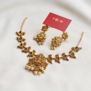 divine lakshmi pearl temple neckpiece | heritage jewelry by karra de