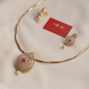 ruby radiance diamond neckpiece set