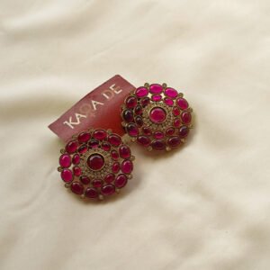 crystal floral stud earrings karra de