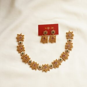royal heritage square pendant necklace set | karra de