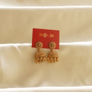 ruby grace antique bridal jhumka earrings | karra de