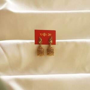 peacock tail heritage jhumka earrings | karra de