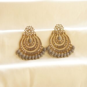 golden halo kundan layer earrings | karra de