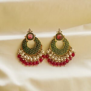 crimson cascade drop earrings | karra de