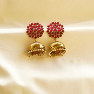 ruby radiance jhumka earrings | karra de