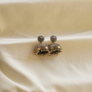 dual tone traditional dome jhumkas | karra de jewellery