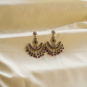 multi color festival oxidised earrings | karra de jewellery