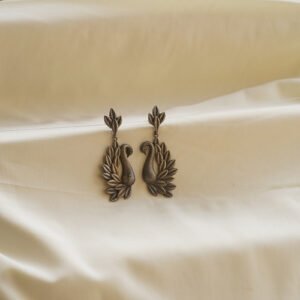 antique peacock design drop earrings | karra de jewellery