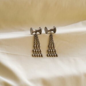 tribal chain drop oxidised danglers | karra de jewellery