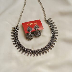 leaf oxidised designer necklace set | karra de oxidised jewellery collection